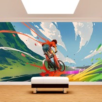 Fotomural vinilo ciclismo